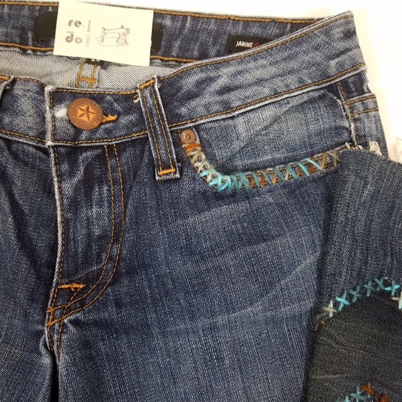RE.DO upcycled Embroidered "Janine flare" Denim 25 - Picture 8 of 8